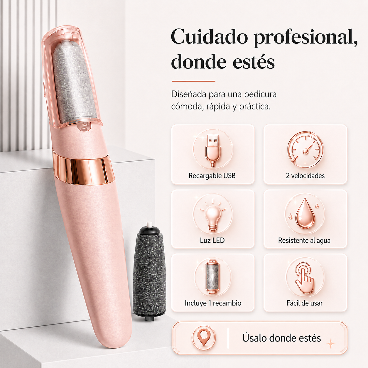 Suavizador de Pies Eléctrico con luz LED™