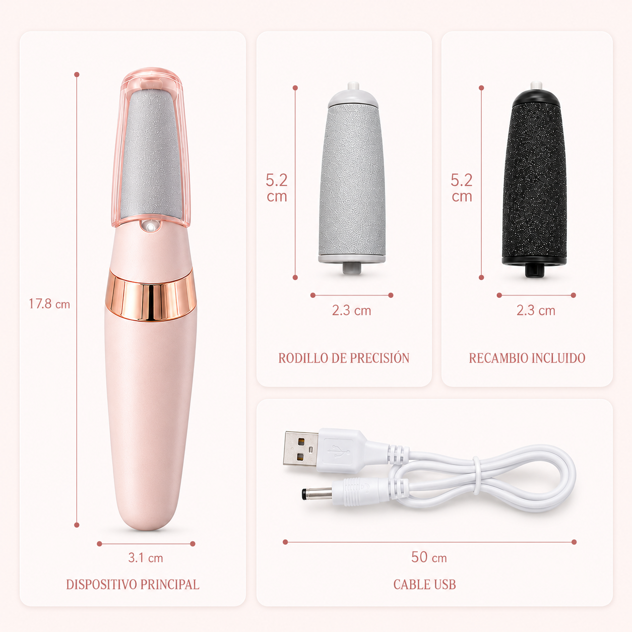 Suavizador de Pies Eléctrico con luz LED™